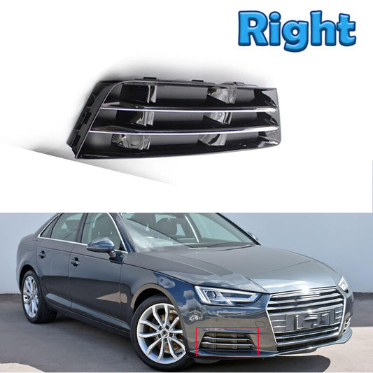 Car Right Front Bumper Fog Light Lamp Grilles for Audi A4 B9 2016-2018