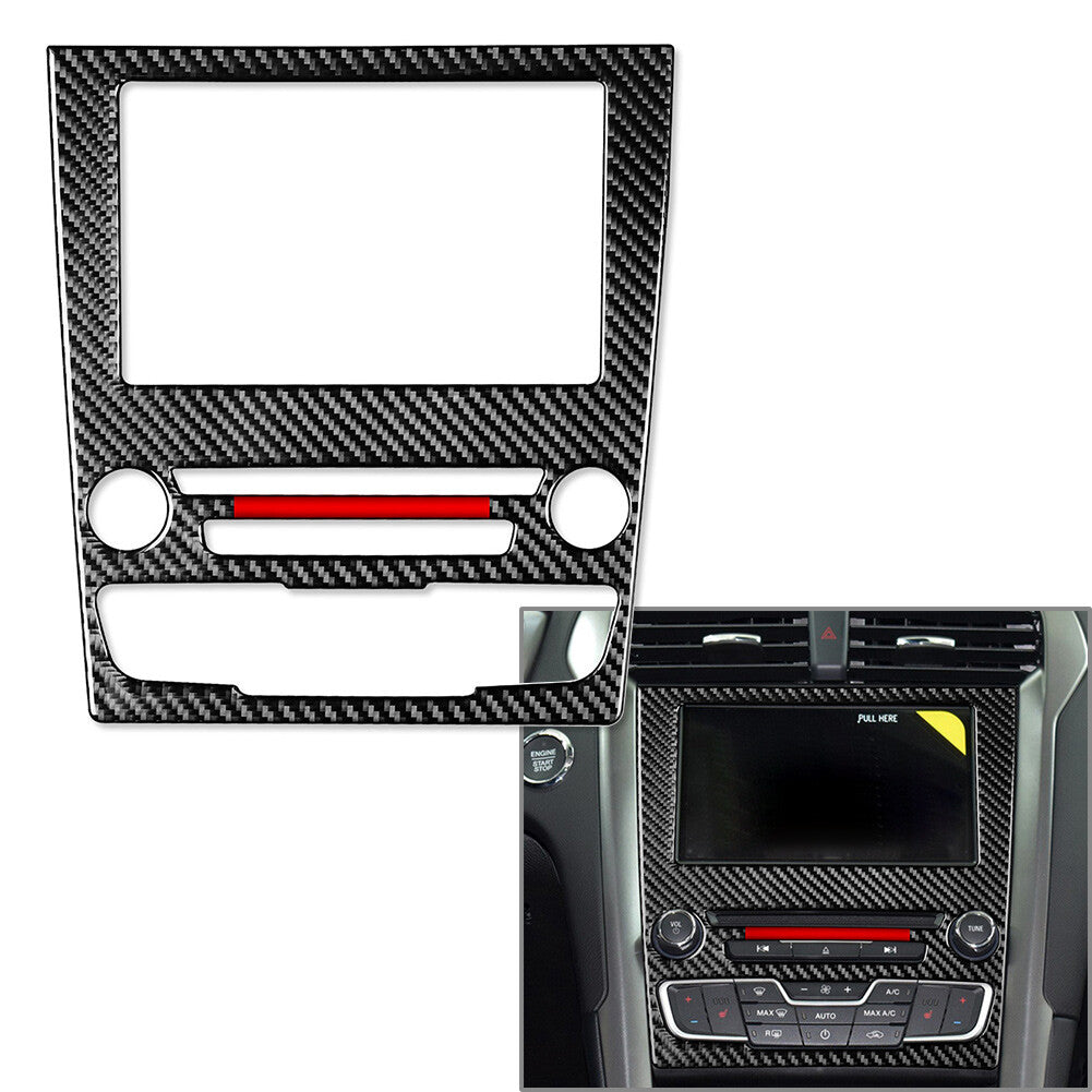 GPS-Navigationspanel-Abdeckung, passend f¨¹r for Ford Mondeo 13¨C19 schwarz rot Linie