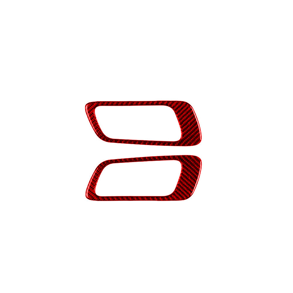 Carbon Fiber Interior Rear Door Handle Trim Panel for Ford Explorer 2011-14 Red