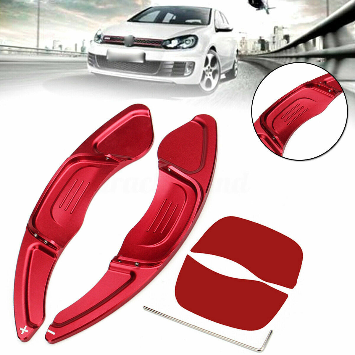2x Steering Wheel Shift Paddle Blade Shifter Extension for VW for Golf MK7 TSI GTI R