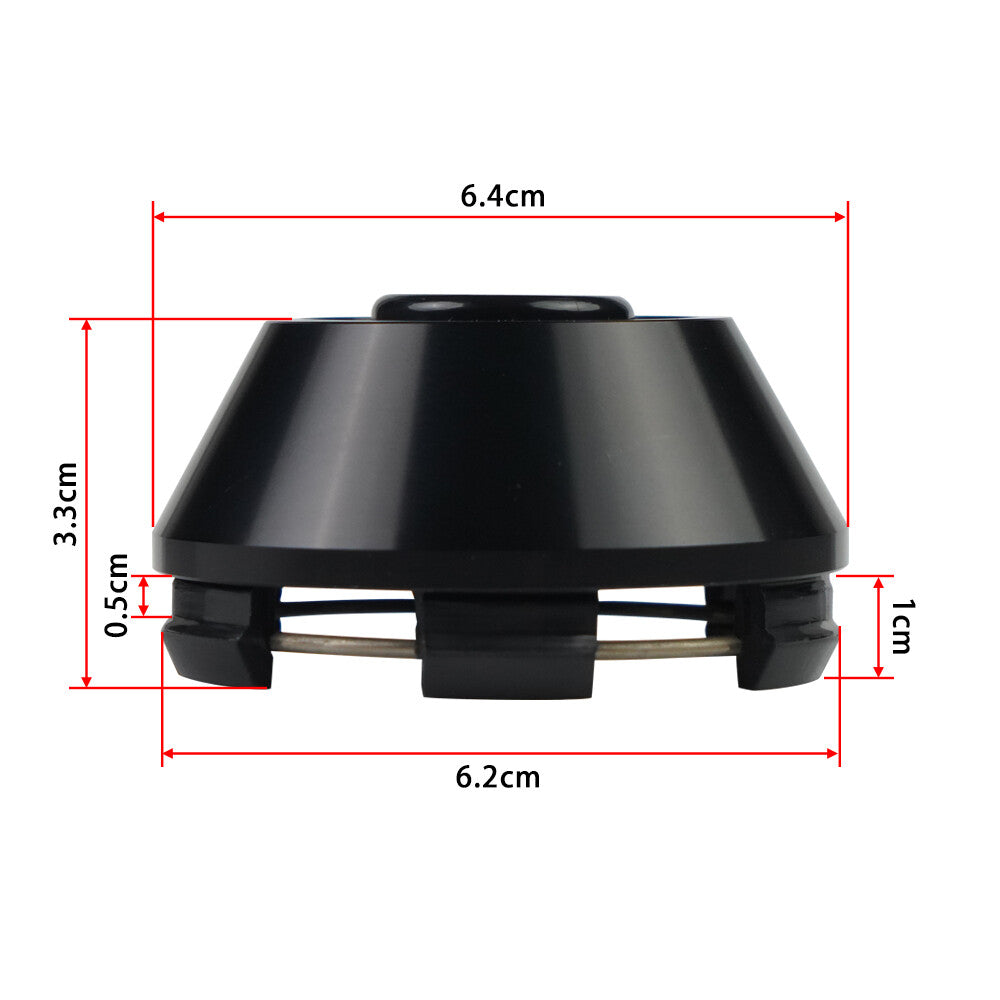 1Pc 61mm Wheel Hub Center Cap Cover Hubcaps Rim Car Hubcap Black Racing B-Type