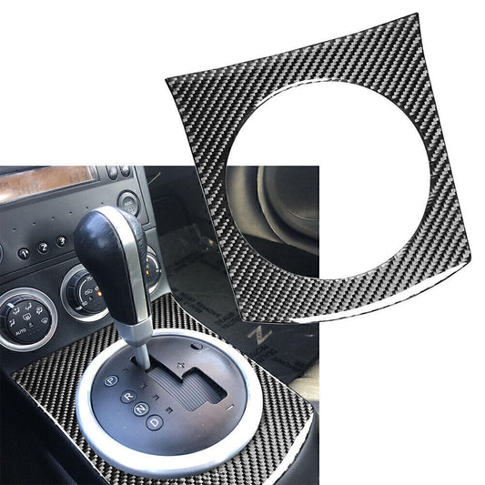 Carbon Fiber Car Interior Gear Shift Panel Outside Sticker Fit for Nissan 350Z 03-09