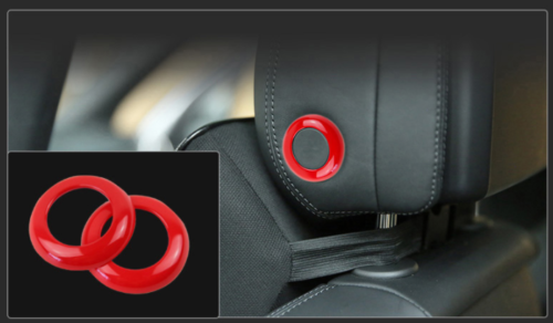 for Porsche for Cayenne 2019-2023 Red ABS Car for Seat Headrest Button Cover Trim 2