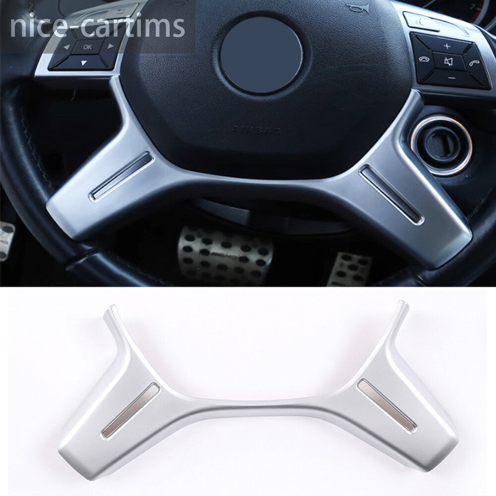 Silver ABS Steering Wheel Cover for Benz C Class W204 11-13 E GL W212 14-15 G ML