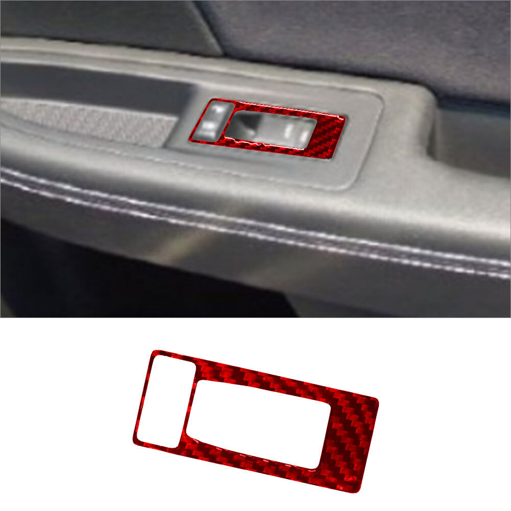 Red carbon fiber passenger side door control cover trim is available on for Chrysler 200