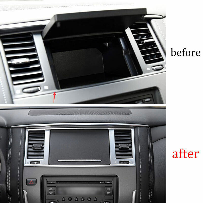 Middle Air Outlet Vent Cover Trim Fit for Nissan Armada Y62 2017-20 Matte Silver