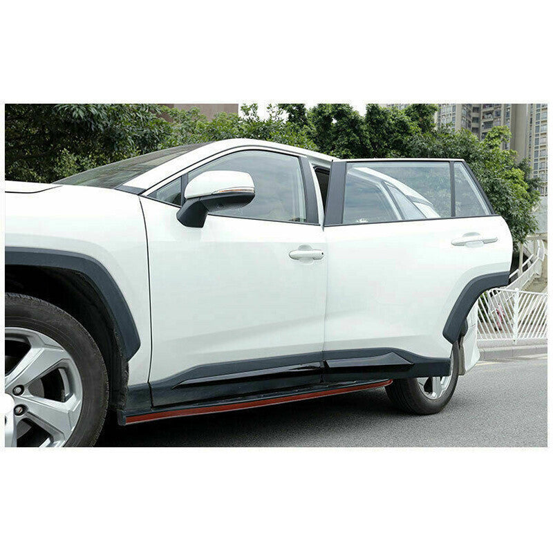 4p for Toyota RAV4 2019-2024 Piano Black Side Door Body Guard Molding Cover Trim