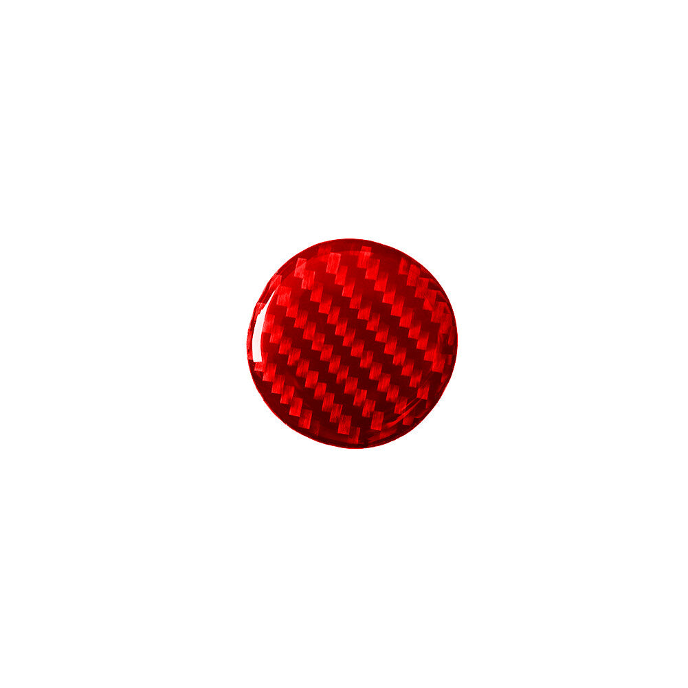 Red Carbon Fiber Shifter Knob Cover Trim for Land Rover Discovery Sport 2015-19