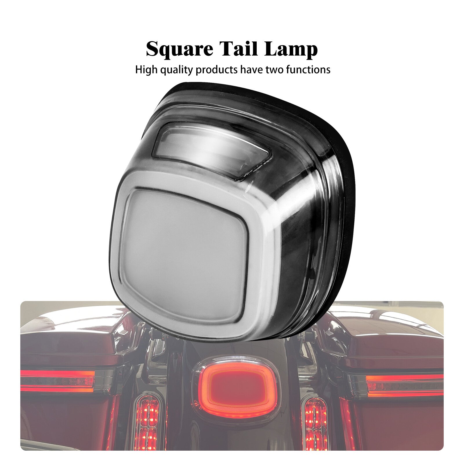 Smoke Tracer Tail Light Running Brake Lamp Fit for Harley Sportster Touring Dyna