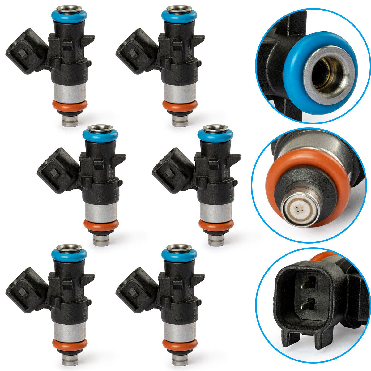 New Set of 6 for Chrysler for Dodge for Ram for Jeep 3.6L 0280158233 5184085AC Fuel Injector