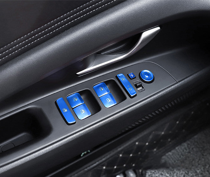 for Honda for Civic 2022 2023 blue Accessories Car Window Lift Button Switch Trim