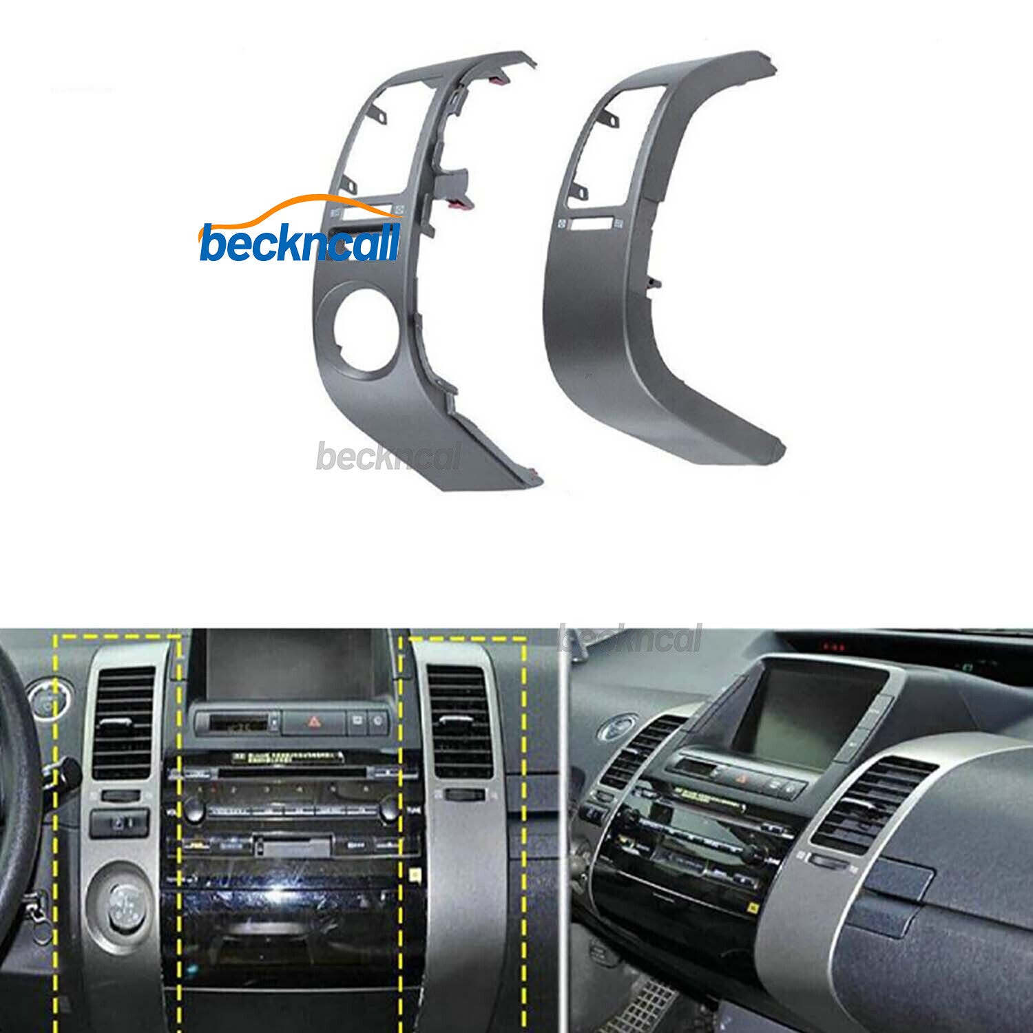 4PCS/Set Center Inner A/C Dash Air Vent Cover Trim For 2004-2009 for Toyota Prius