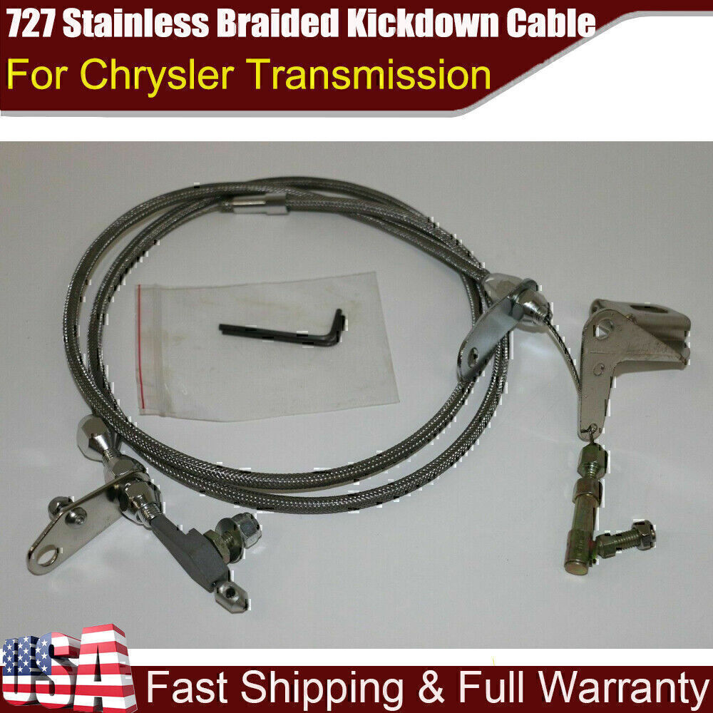 727 Stainless Braided Kickdown Cable Detent Transmission Fit for Chrysler