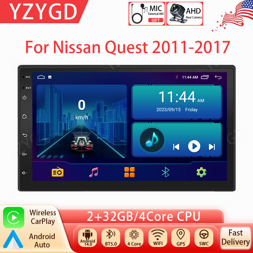 for Nissan Quest 2011-2017 Stereo 7inch Apple Carplay Car Radio GPS WIFI Screen