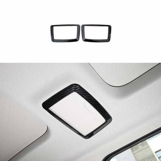 for BMW 5 Series 2018-2021 2022 ABS Carbon Fiber Rear Makeup Mirror Frame Trim