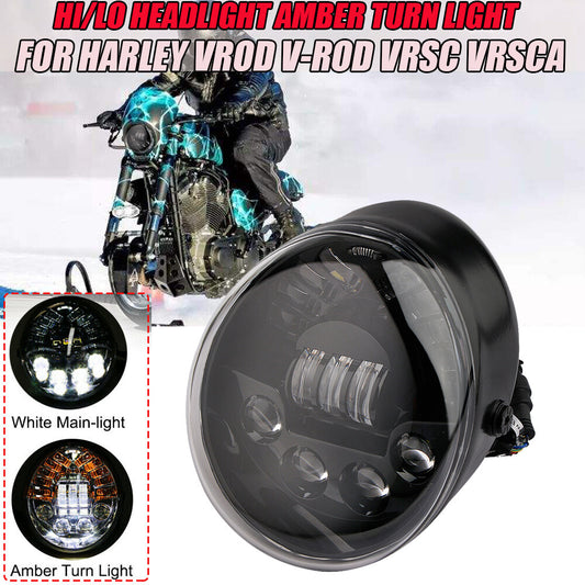 LED turn signals, headlights (high/low beam) suitable for Harley VRSC Vrod V-ROD 02-17