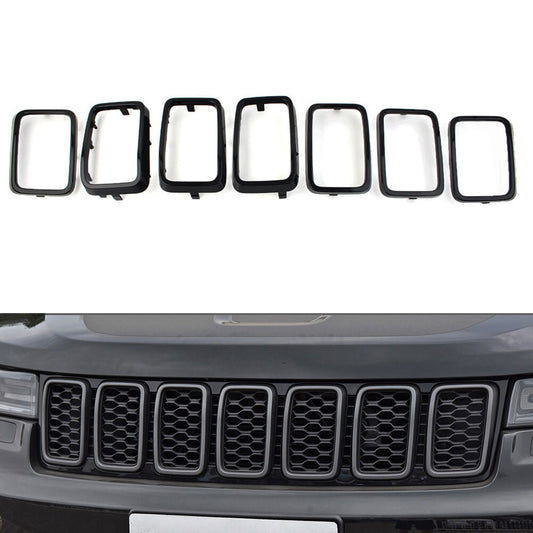 for Jeep Grand Cherokee 2017-21 Car Front Grille Grill Insert Ring Cover Trim