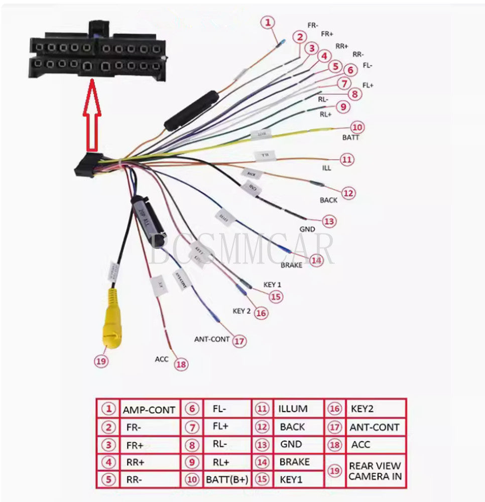 Car Cable Power Cord Modified Parts Radio Wiring Harness Connector Accessories