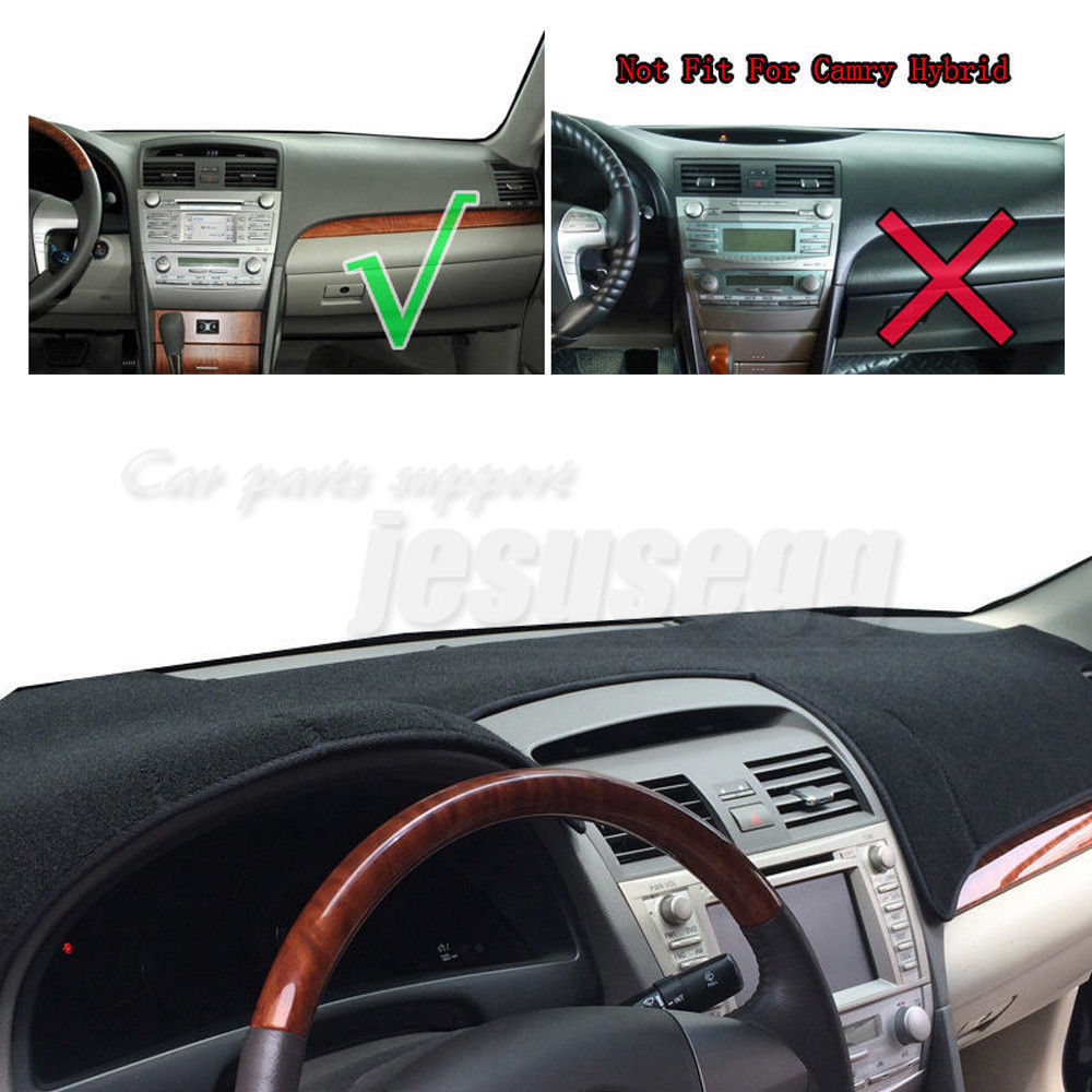 for Toyota for Camry 2007-2011 LHD Car Sun Shade Visor Pad Dashboard Cover Mat Black
