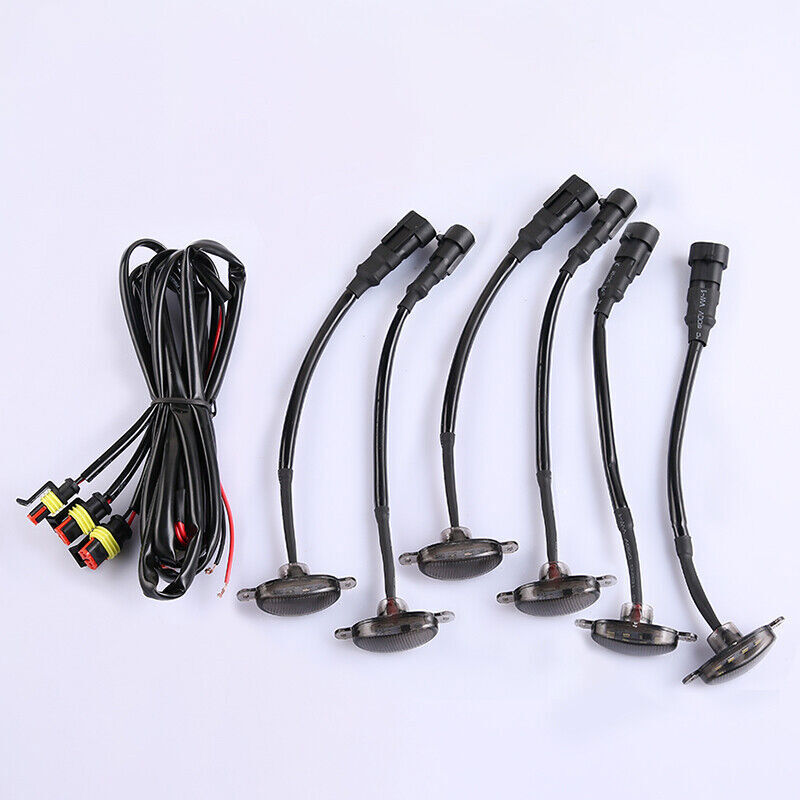 for Land Cruiser 2016-2021 smoke Style Front Grill LED Marker Light Kit