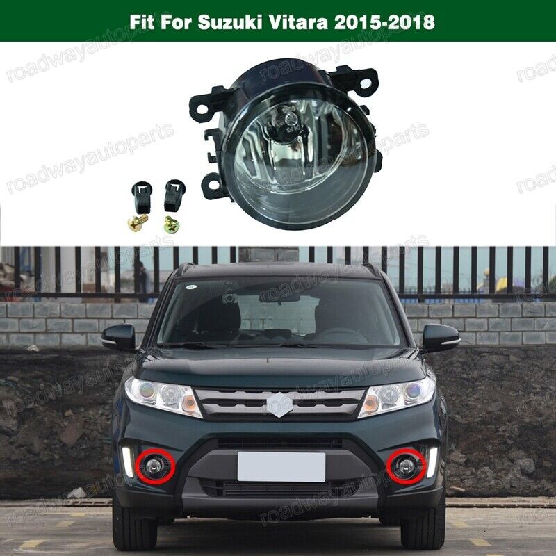 1Pcs Clear Front Bumper Fog Light Driving Lamp Fit for Suzuki Vitara 2015-2018