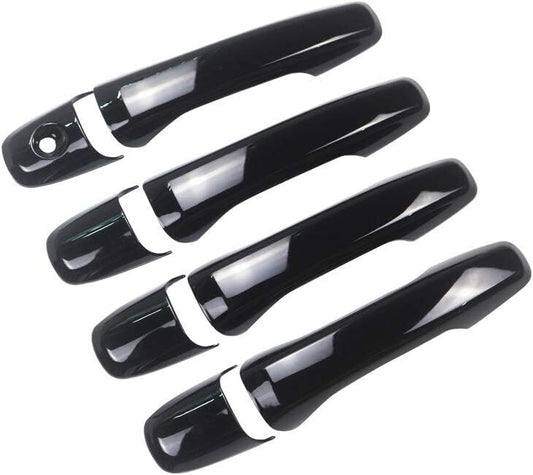 GLOSSY BLACK FOR 2011-2019 for FORD EXPLORER 8PCS DOOR HANDLE TRIM COVERS NO SMR KEY