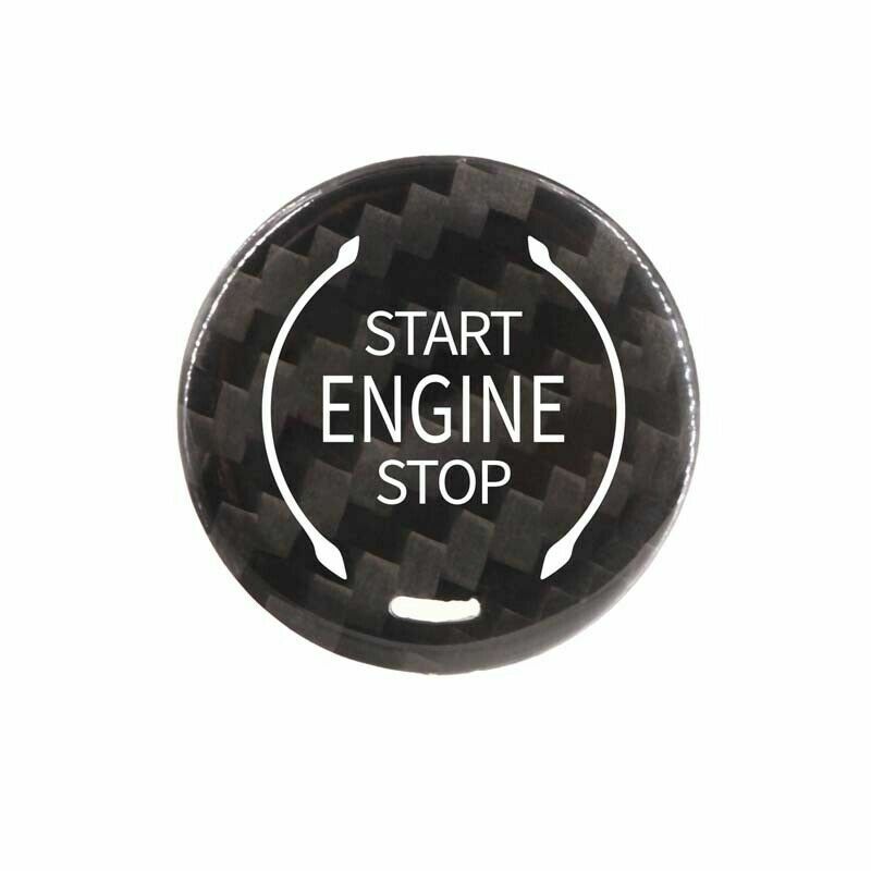 Black Real Carbon Engine Start Stop Button Cover Trim Fit for Cadillac XT4 CT5