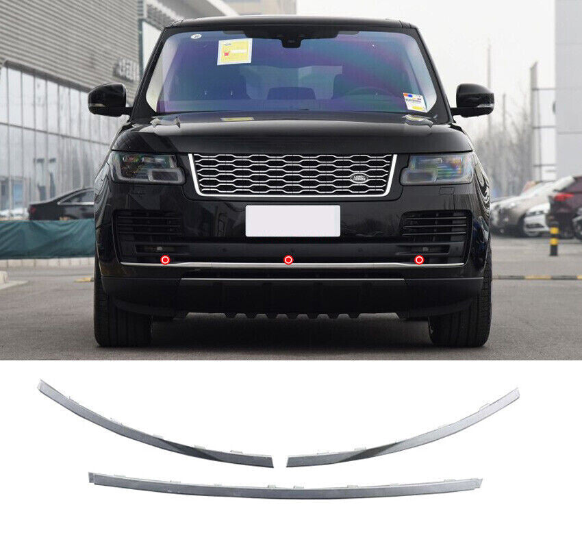 Silver Front Bumper Protector Strip Trim Molding Fit for Range Rover L405 18-22
