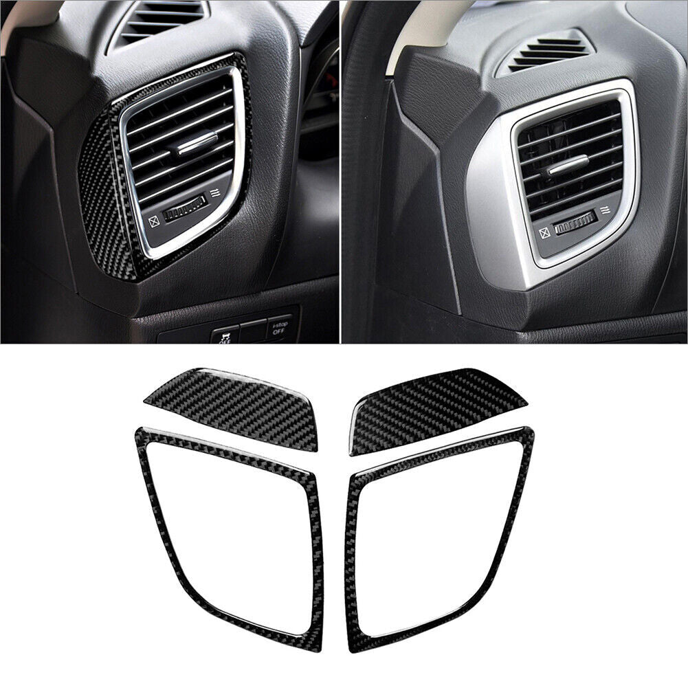4Pcs Carbon Fiber Interior Side Air Vent Cover Trim for Mazda 3 Axela 2017-2018