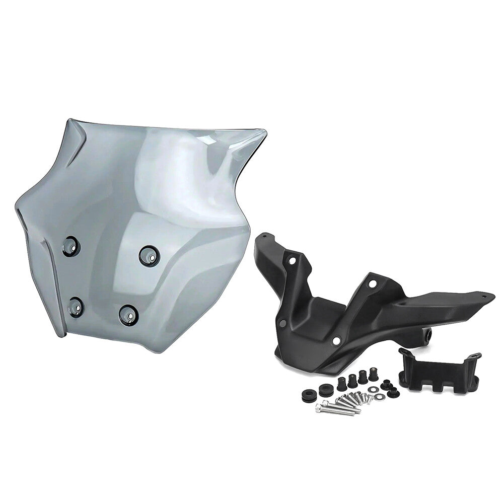 Grey Wind Deflector Windshield Bracket Windscreen for Yamaha MT-09 MT09 2024