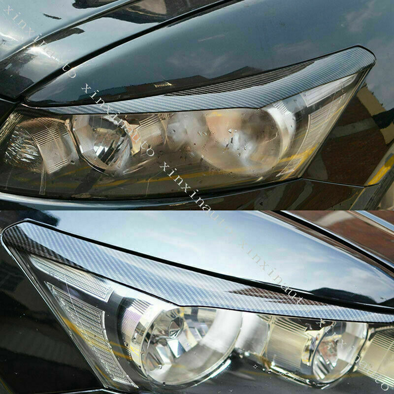Carbon Fiber ABS Headlight Lamp Eyebrow Molding Trim for Honda Accord 2008-2012
