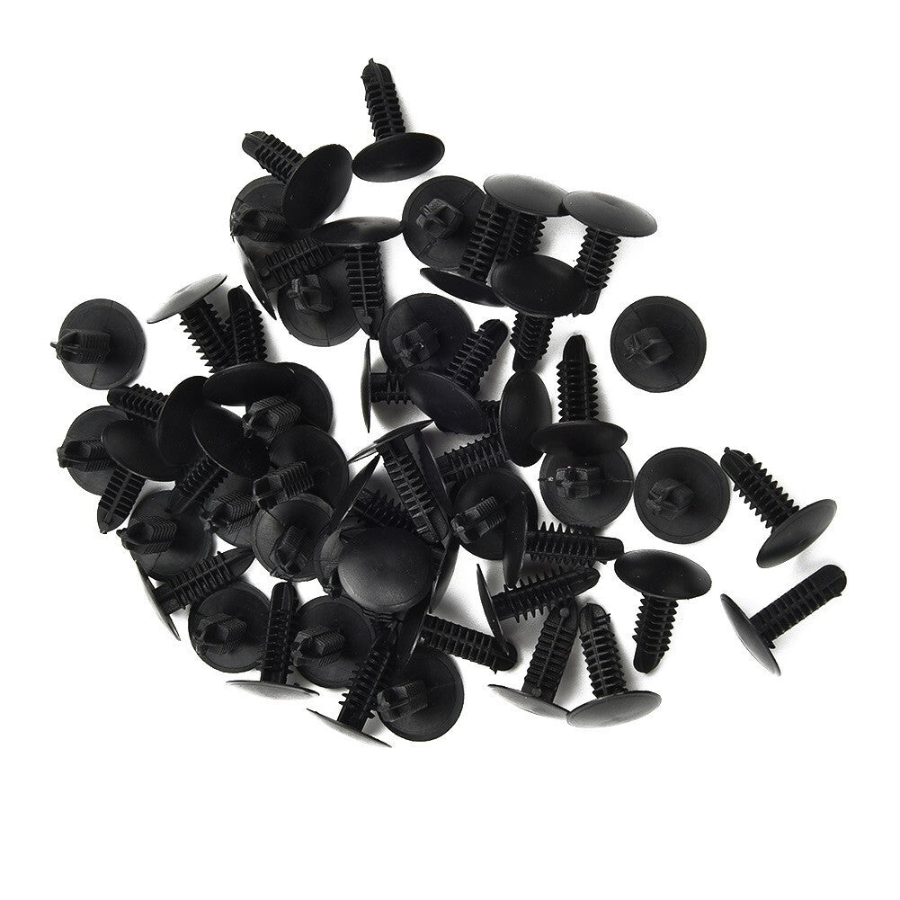 50 Pcs 4x5x12mm Cars Black Plastic Rivets Retainer Clips for Car Bumper Fender