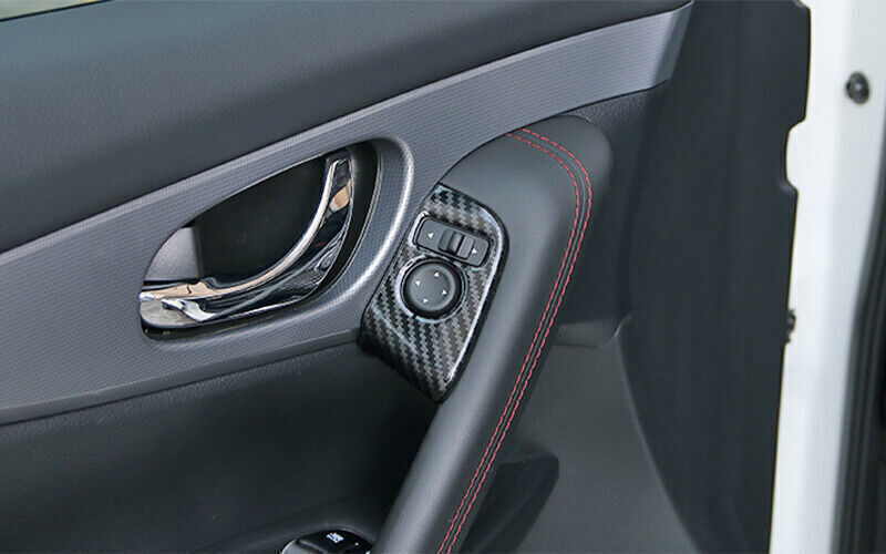 Car Rearview Mirror Adjustment Cover for Nissan Rogue Sport 2017-21 Carbon Fiber