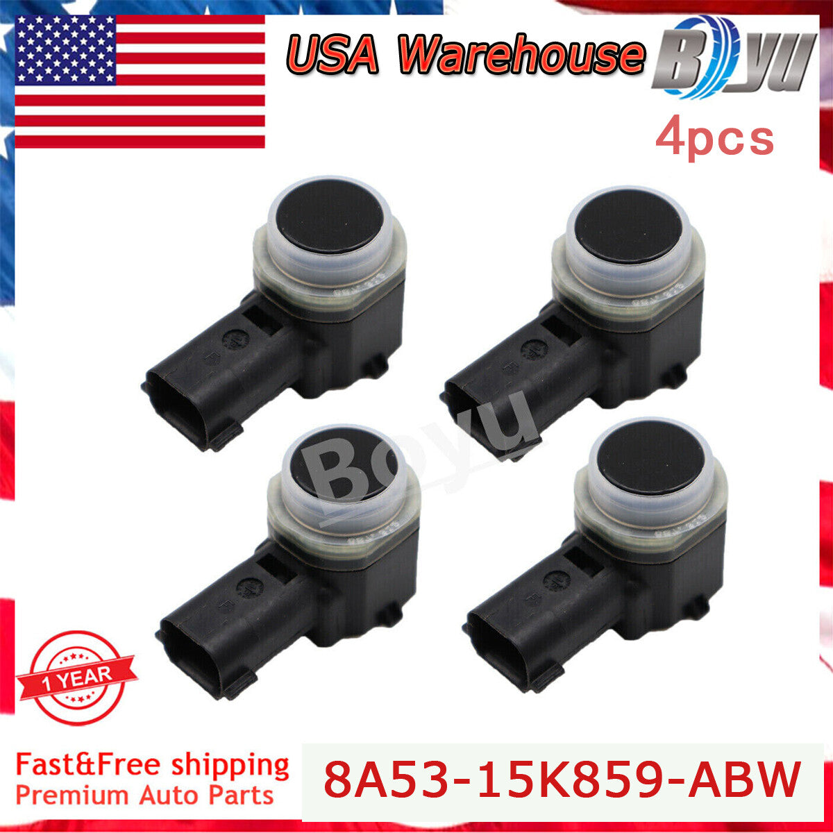 NEW 4PCS 8A53-15K859-ABW 8A53-15K859-AB PDC Parking Sensors for FORD EXPLORER US