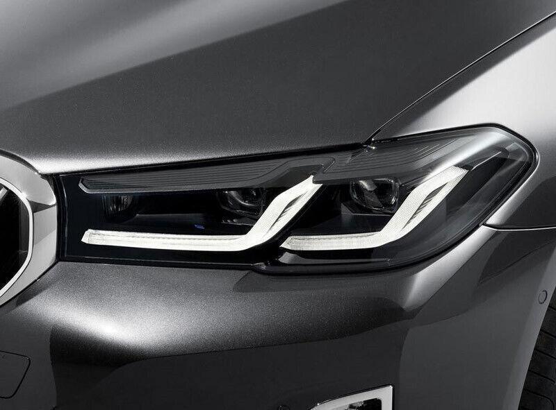 Transparent lens cover and sealant for left headlight, suitable for BMW 5 Series G30 G38 (2021-2023).