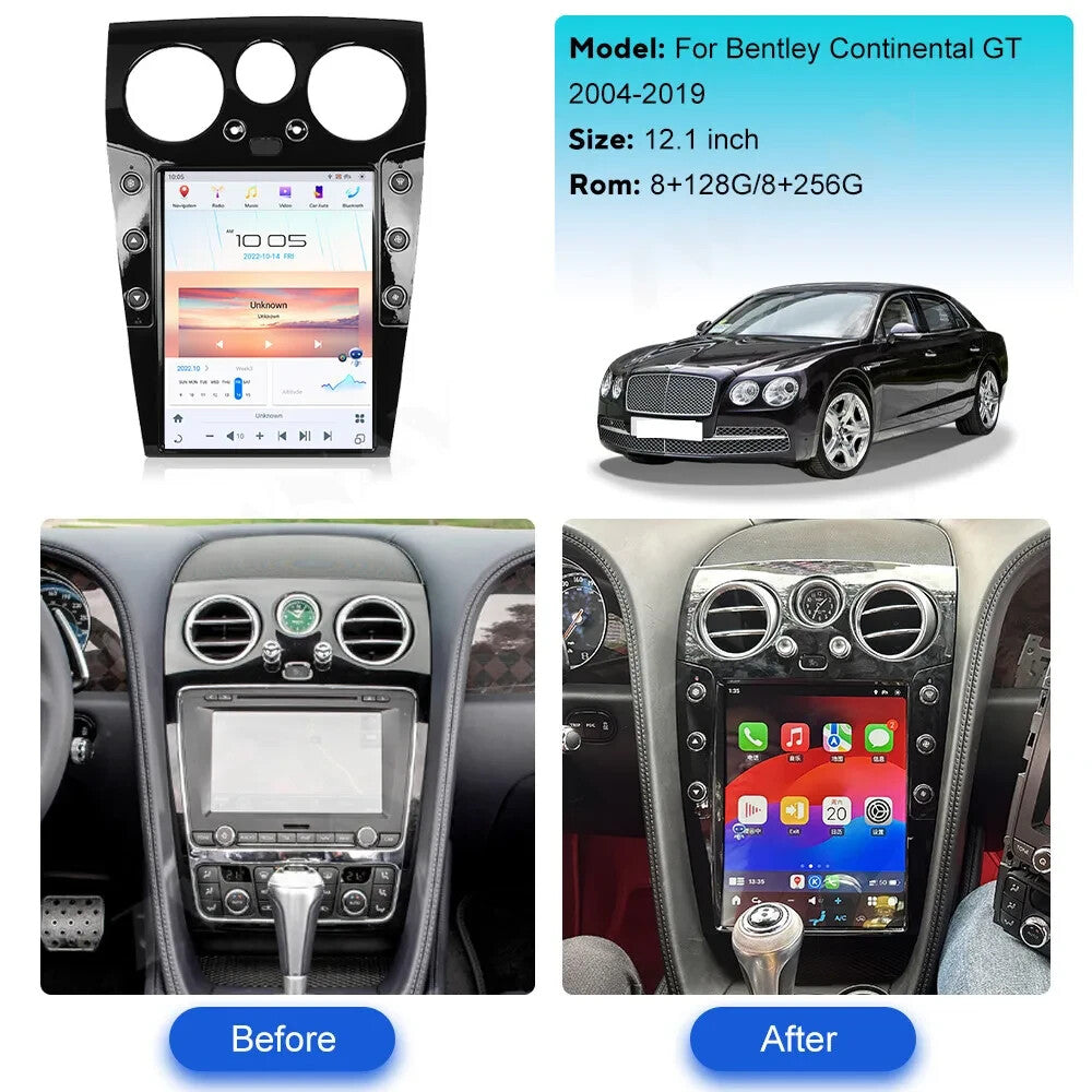 for Bentley GT 2003-2019 Android Radio for Tesla Style screen GPS navi