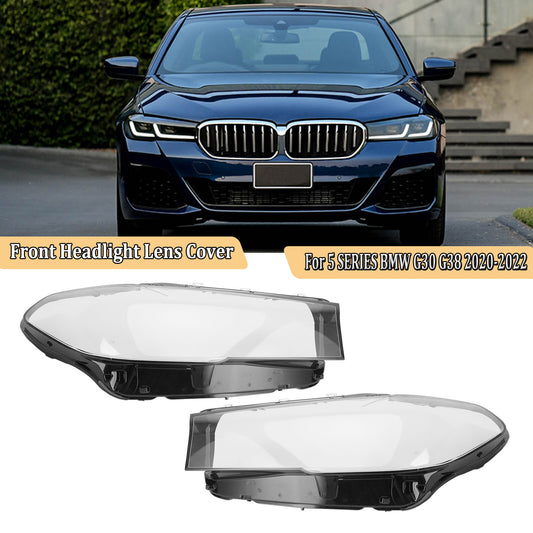 A pair of headlight lens protective covers for 2020-2022 for BMW 5 Series G30 G38