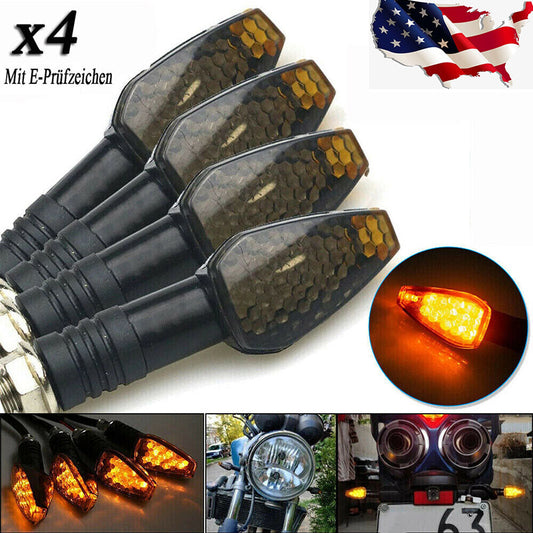4x Motorcycle Turn Signal Lights for Honda Shadow for Yamaha 700 750 1100