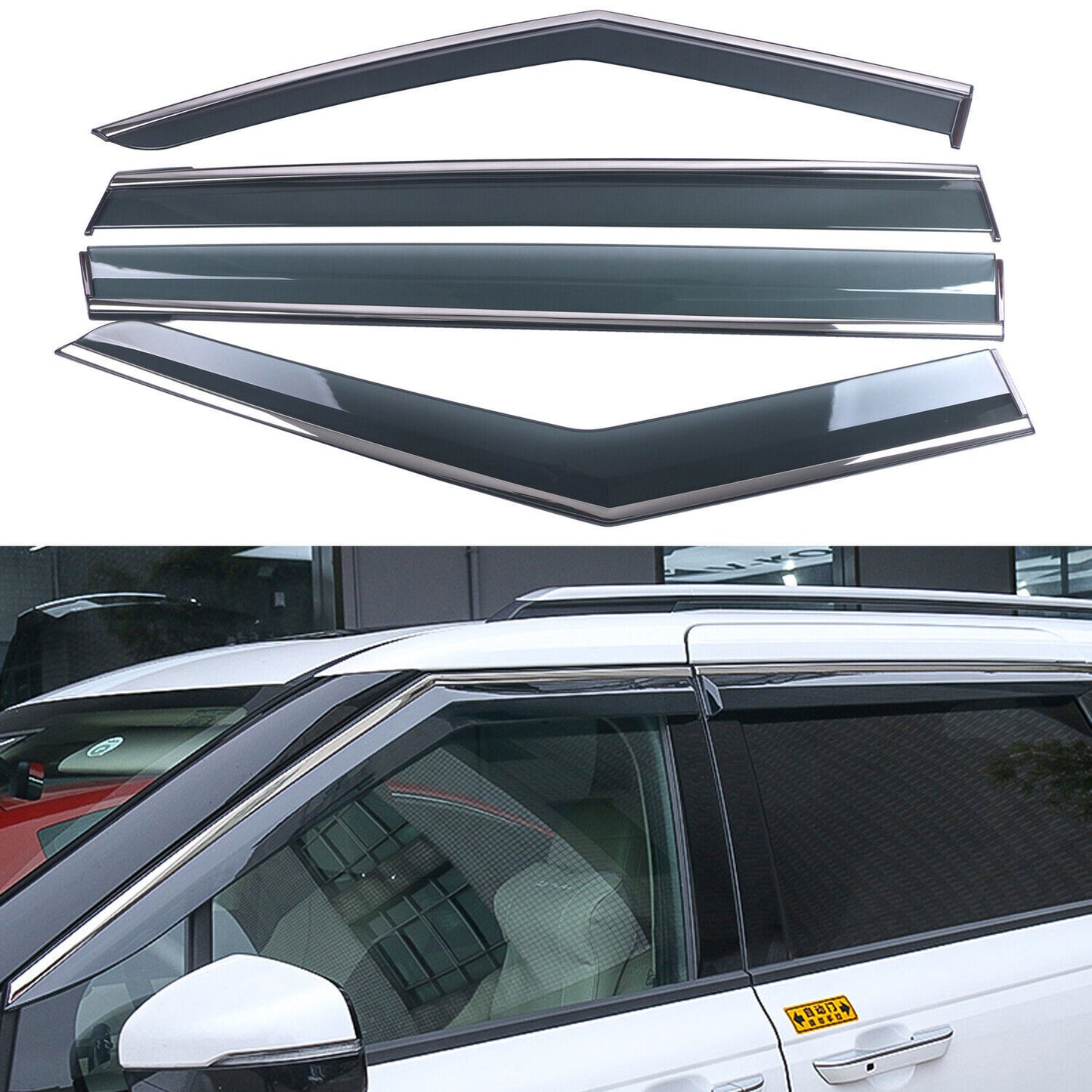 for Kia Carnival 2022-2024 Car Window Wind Visors Sun Rain Guard Vent Deflectors