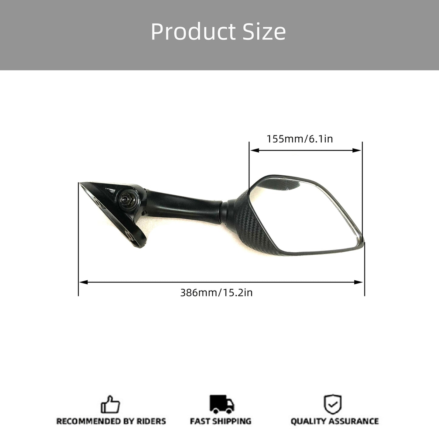 Motorcycle Rearview Side Rear View Mirrors for YAMAHA YZF R3 R25 YZF-R3 YZF-R25