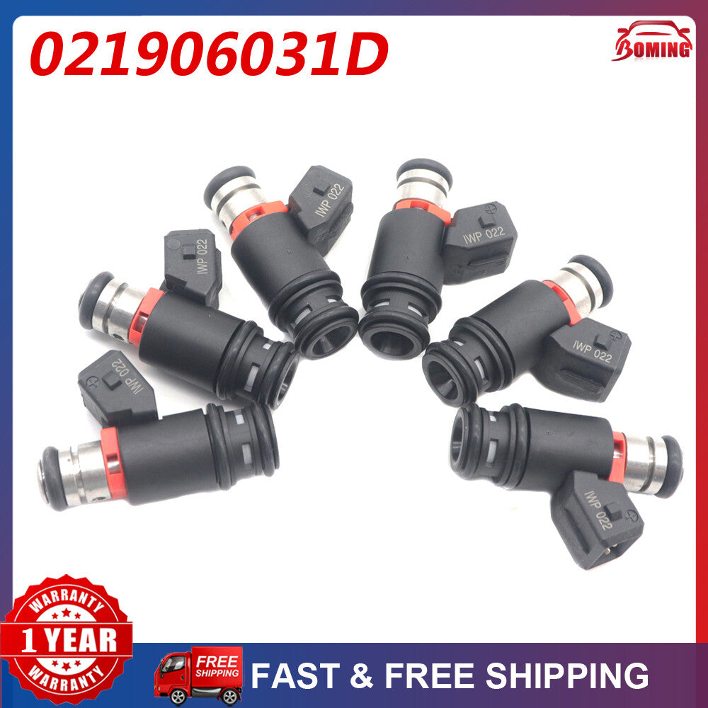 Six fuel injectors suitable for EUROVAN 1997-2003, for Golf 1999-2002, and for JETTA 1999-2002 V6 2.8L.
