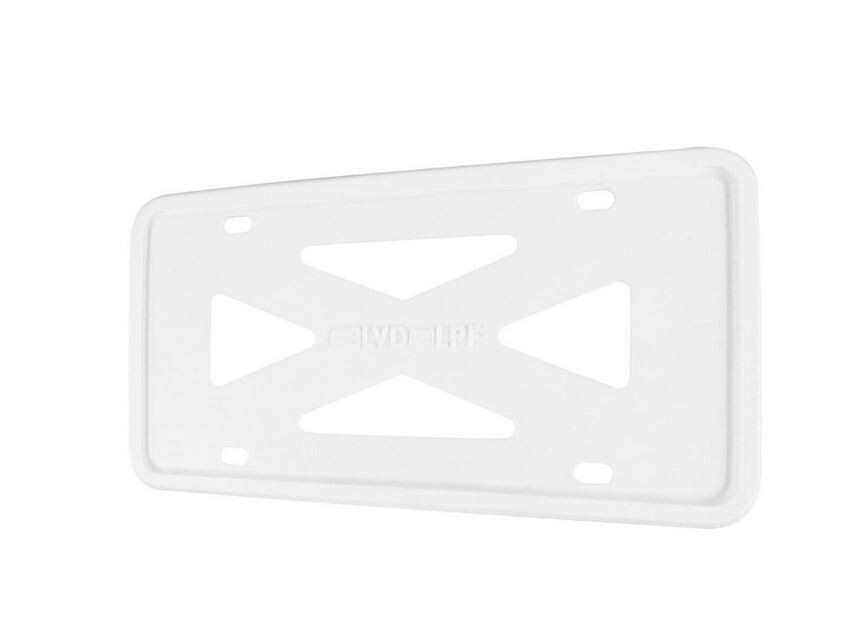 White silicone for Alfa Romeo license plate frame cover, front cover, and rear boot.