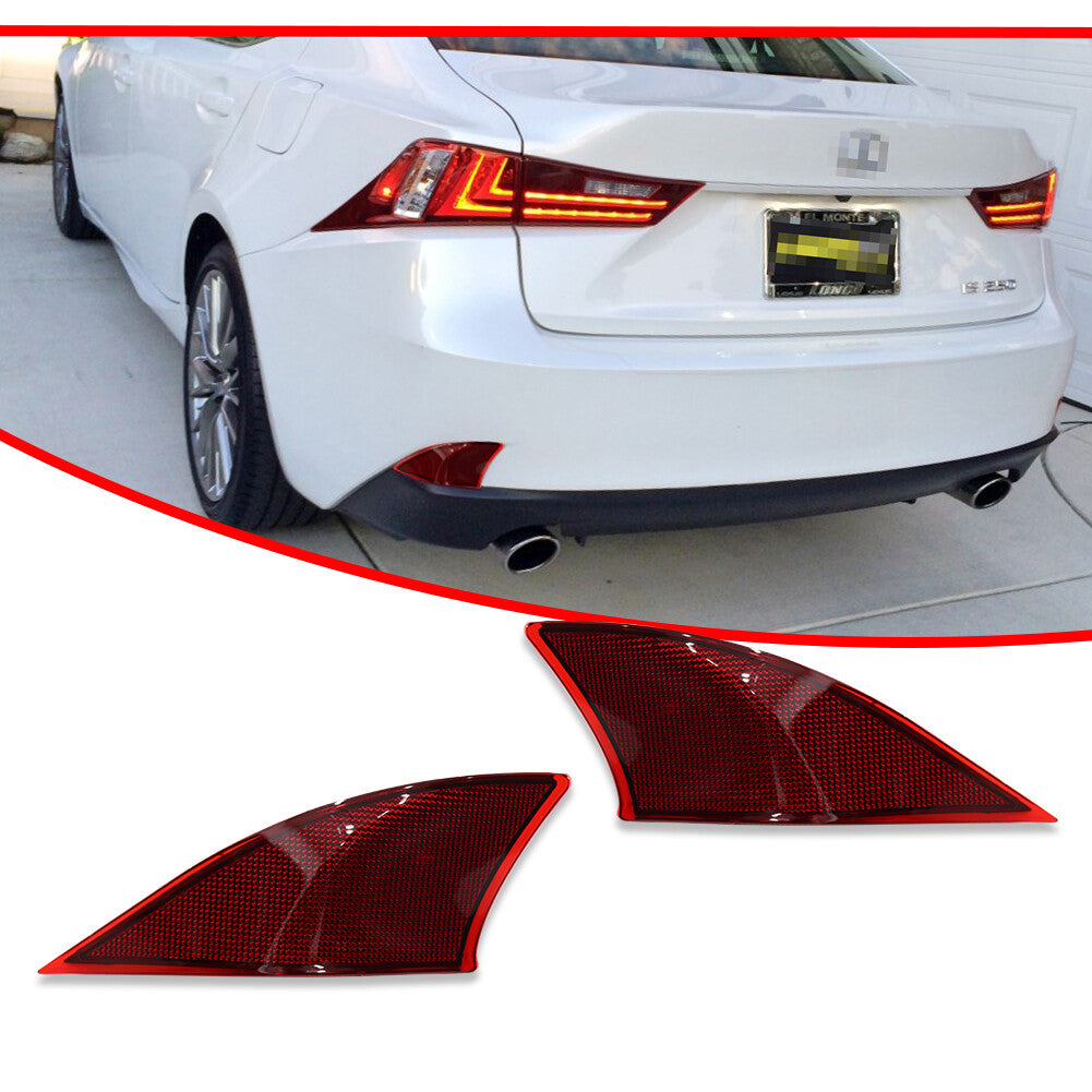 Anti-collision reflector rear light right/left lens compatible with for Lexus IS250 IS350 2014-2020