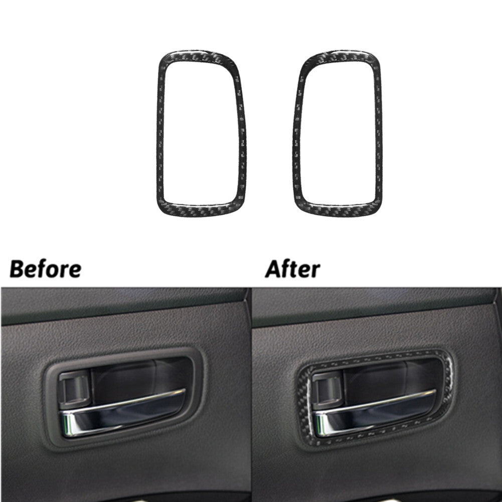 Carbon Fiber Rear Door Handle Cover Trim for Mitsubishi Outlander 2014-2016