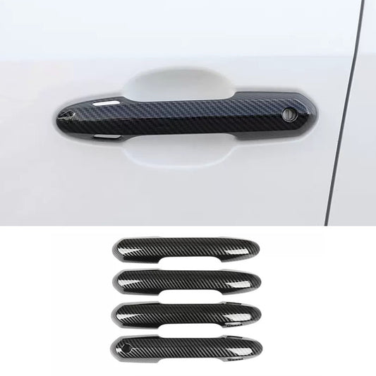 4P Carbon Fiber Front Side Door Handles Cover Trim for Toyota Highlander 2020-24