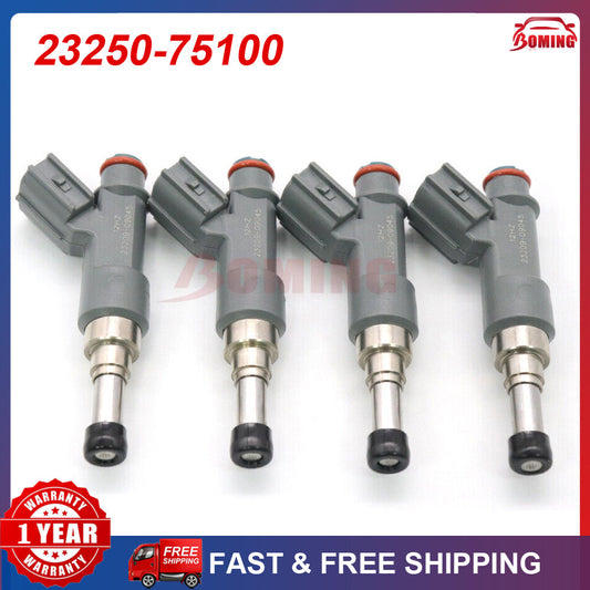 4 pieces 23250-75100 for Toyota Tacoma 2.7L 4Runner, 05-14 23209-79155 Fuel Injectors
