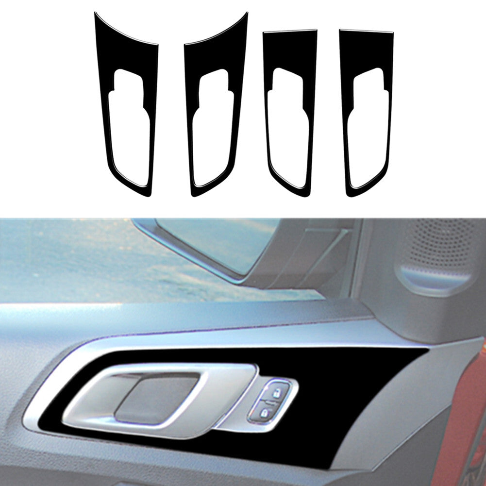 4Pcs Glossy Black Door Handle Frame Cover Trim for Ford Ranger 2019-2022