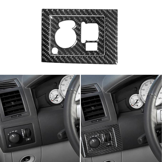 Carbon Fiber Dim Light Control Cover Trim Type A for Chrysler 300 2005-2007