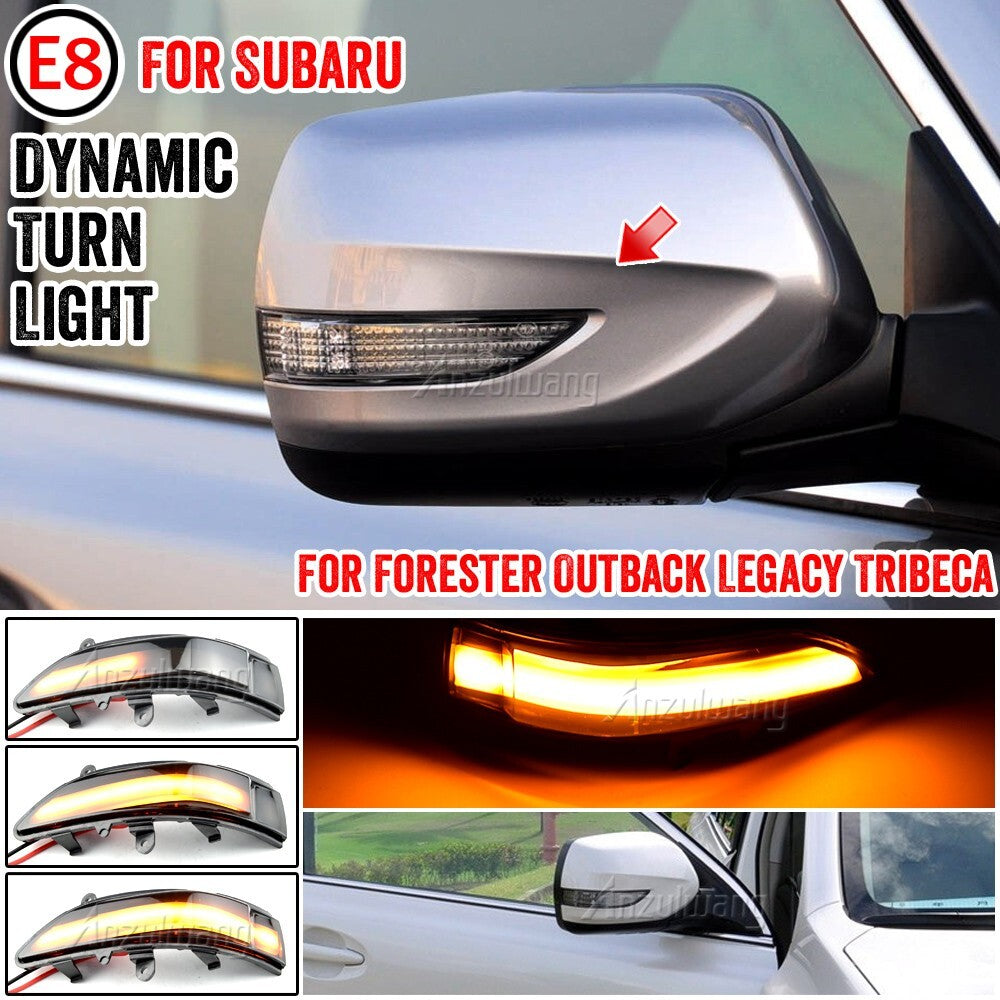 Dynamic Side Turn Signal Light for Subaru Outback Legacy Tribeca 2008-2014