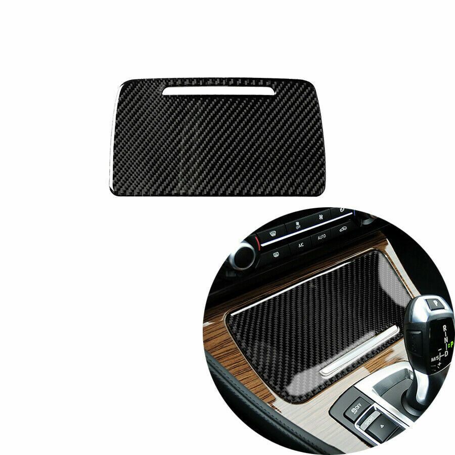 Carbon fiber interior storage compartment decorative protective cover suitable for BMW 5 Series F10 2011-17